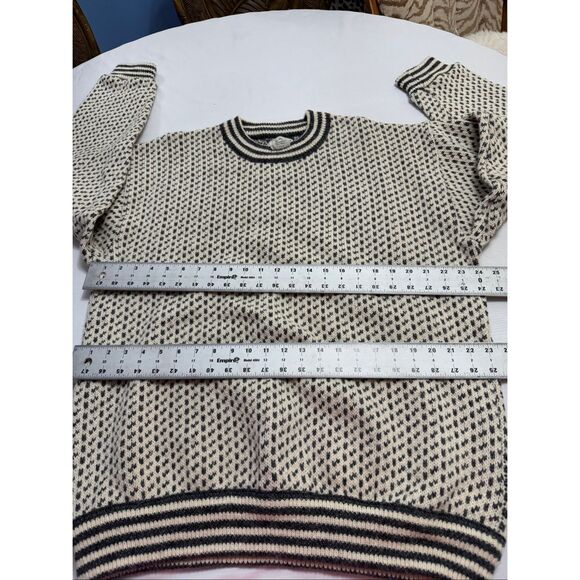 L.L. Bean Vintage Norway Birdseye Heavy Fisherman Sweater Men’s Size Large Tall - Picture 12 of 16